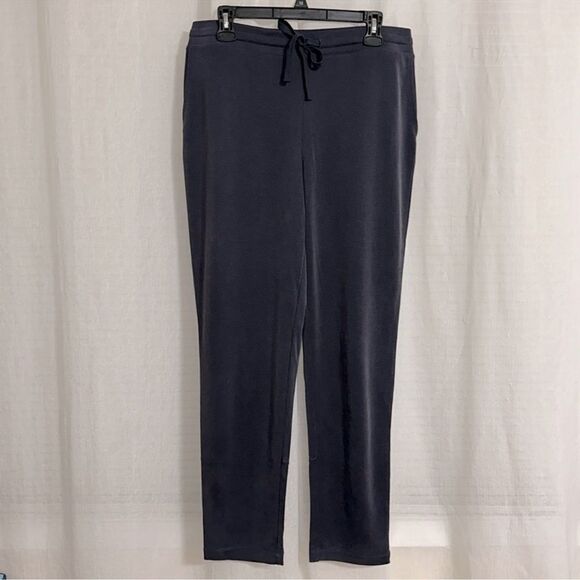 J.Jill M Pure Jill Indigo Blue Sand Washed Relaxed Fit Pull-on Drawstring Pants - Picture 4 of 15